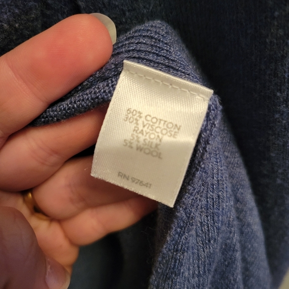 J.Jill Blue Long Open Front Cardigan Sweater Women’s Medium Soft Cozy Layer - Picture 5 of 5